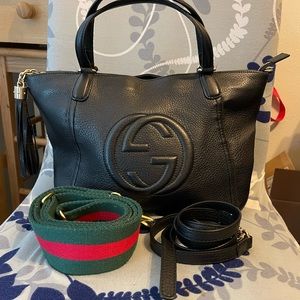 Gucci SOHO pebbled leather tote